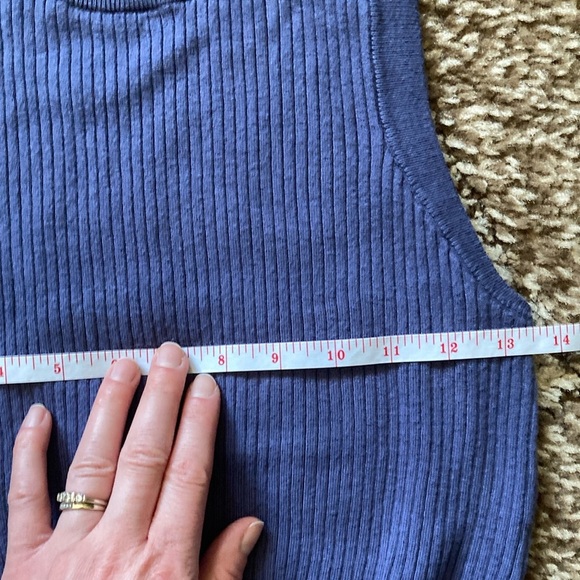 Dynamite Blue Crop Sweater Vest - Picture 9 of 11